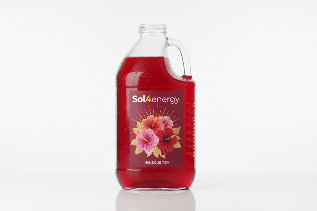 gallon of Sol4energy hibiscus tea